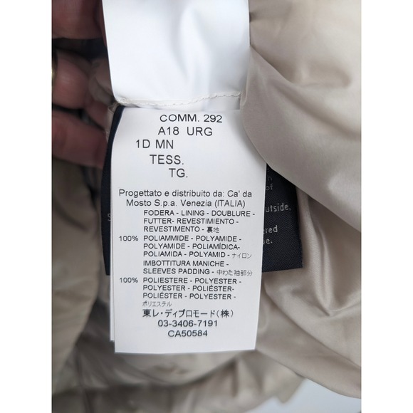 Seventy Sergio Tegon Wool Coat Womens 46 Beige Alpaca Mohair‎ Down Filled Jacket - Picture 10 of 12